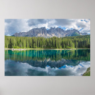 Poster Eau   chaîne de montagnes Latemar