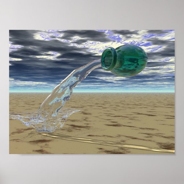 Poster Eau de pourage pleine (Devant)