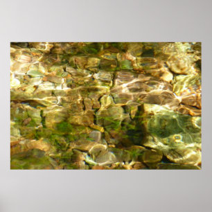 Poster Eau de sources chaudes Green-Gold Nature