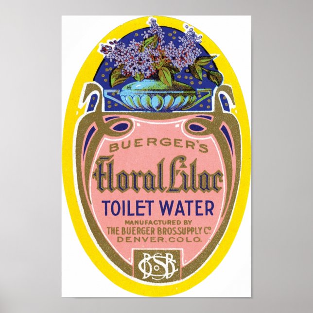 Poster Eau de toilette Lilac Florale de Buerger (Devant)
