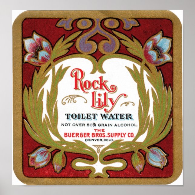 Poster Eau de toilette Rock Lily (Devant)