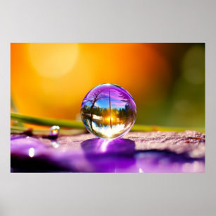 Poster Eau Drop Dewdrop Nature Sérénissime Calme