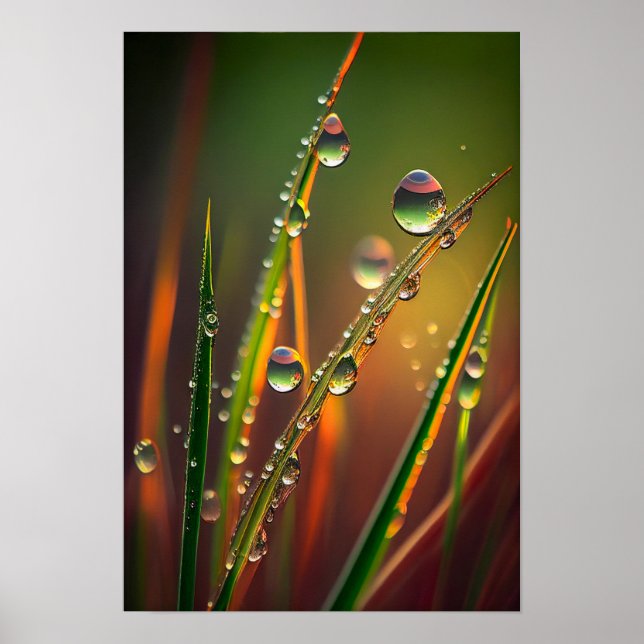 Poster Eau Droplets Calme Nature Tranquille Zen (Devant)