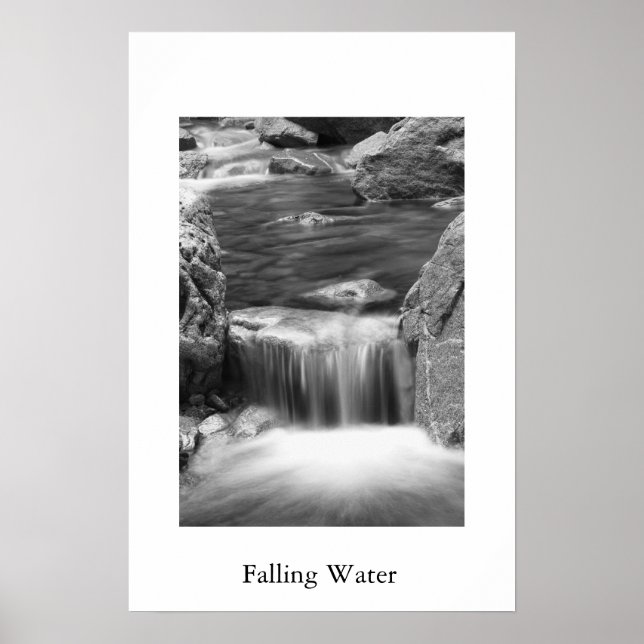 Poster Eau en chute (Devant)