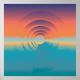 Poster eau et horizon