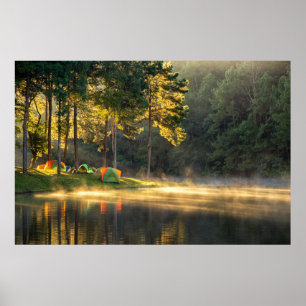 Poster Eau   Lac à Meahongson, Thaïlande