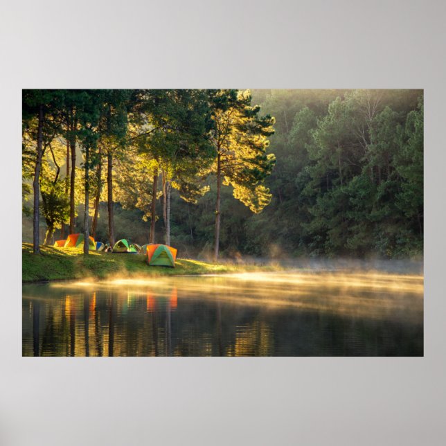 Poster Eau | Lac à Meahongson, Thaïlande (Devant)