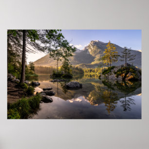 Poster Eau   Lac Hintersee Berchtesgaden Allemagne