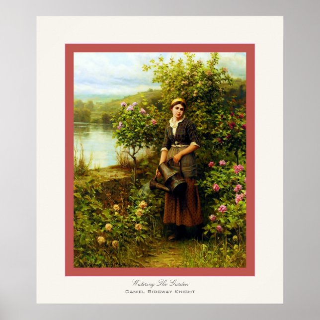 Poster Eau Le Jardin ~ Daniel Ridgway Knight (Devant)
