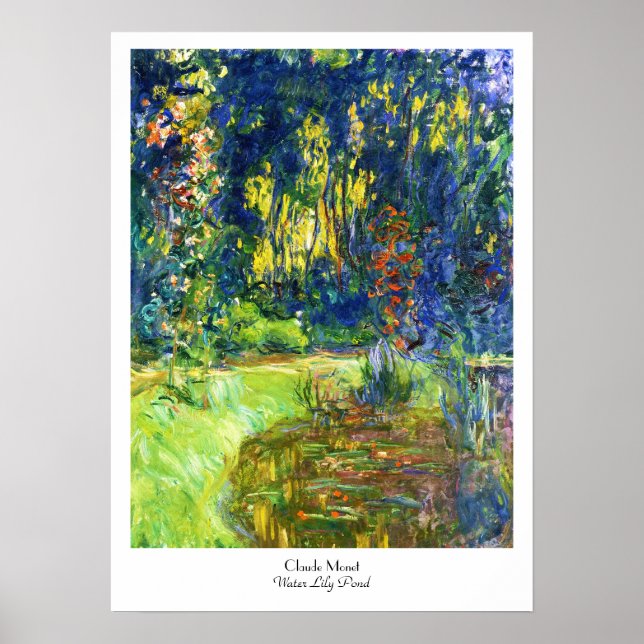 Poster Eau Lily Pond Claude Monet cool, vieux, maître, ma (Devant)