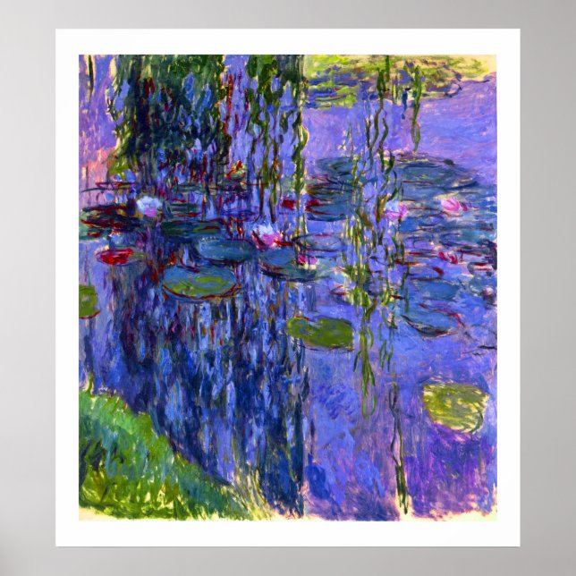 Poster Eau Lily Pond Réflexions Claude Monet Fine Art (Devant)