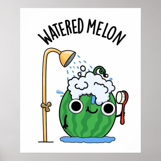 Poster Eau Melon Funny Watermelon Pun (Devant)