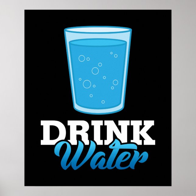 Poster Eau potable Économisez de l'eau (Devant)