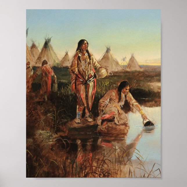 Poster Eau Pour Camp De Charles Marion Russell (Devant)