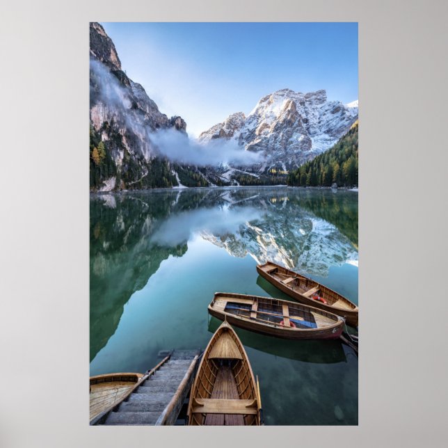 Poster Eau | Pragser Wildsee Dolomites Italie