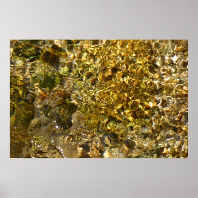 Poster Eaux de la rivière Kaweah Nature Abstraite (Devant)