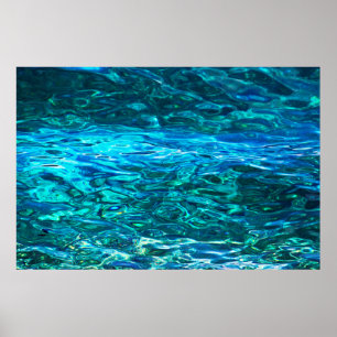 Poster Eaux profondes bleues