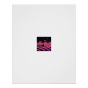Poster Eaux tourbillonnantes cosmiques au cygne noir