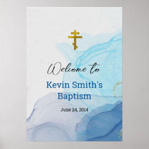 Poster Eaux vivantes Baptême chrétien orthodoxe