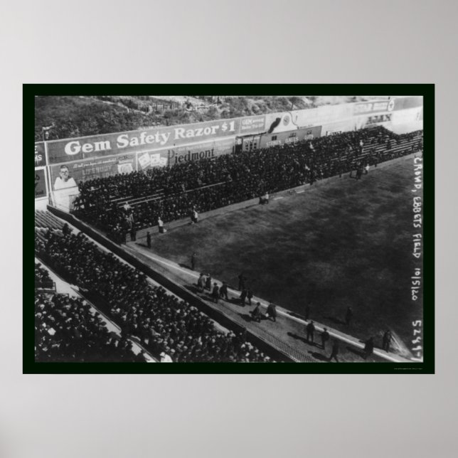 Poster Ebbets Field Dodgers Baseball 1920 (Devant)