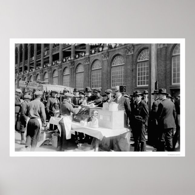 Poster Ebbets Field Hot Dog Stand Baseball 1920 (Devant)
