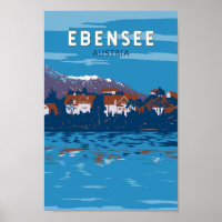 Ebensee Autriche Voyage Art Vintage