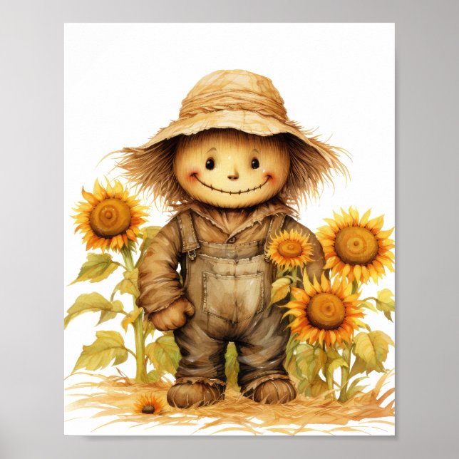 Poster Écart avec tournesol (Devant)