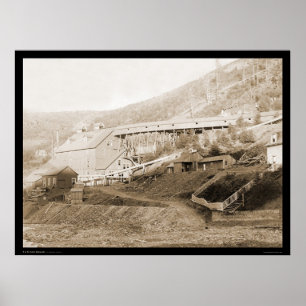 Poster Écart-type 1888 de ville centrale de moulin de