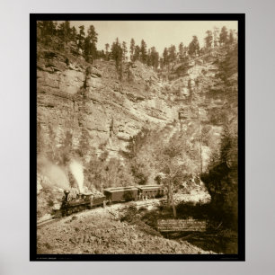 Poster Écart-type géant 1890 de Black Hills de train de