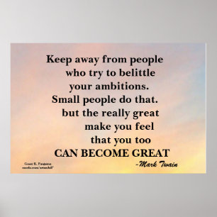POSTER ÉCARTEZ-VOUS DE L'AFFICHAGE MOTIVÉ DES GENS
