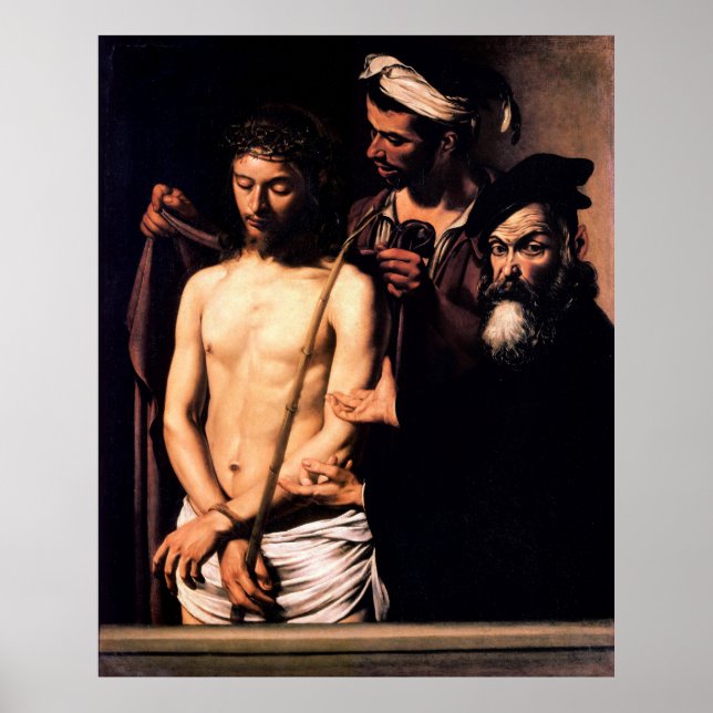 Poster Ecce homo par Caravaggio (1605) (Devant)
