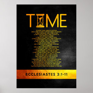Poster Ecclésiastes 3:1-11 Verse de la Bible