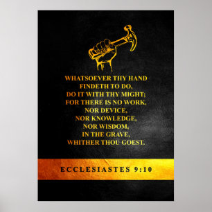 Poster Ecclesiastes 9:10 Bible Verse