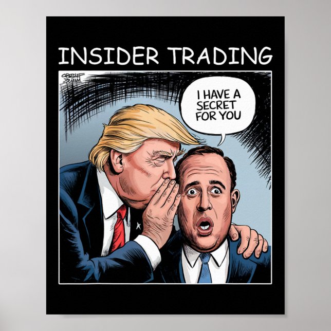 Poster Échange d'initiés Trump - Drôle  (Devant)