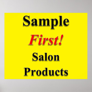 Poster Échantillon d'affiche de salon de beauté en premie