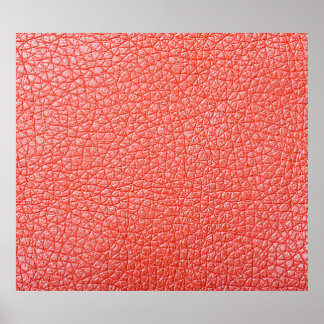 Poster Échantillon d'ameublement en cuir orange textureab
