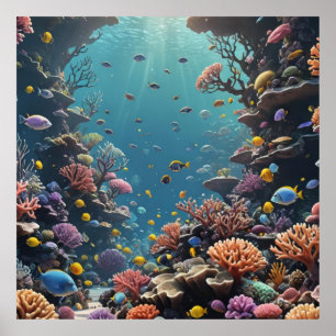 Poster Echappement de récif tropical