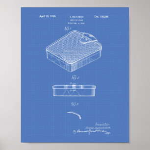 Poster Échelle de salle de bain 1938 Plan directeur de l'