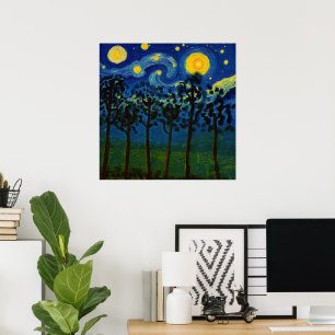 Poster Echos de Forêt de l'Infinité - Un paysage forestie