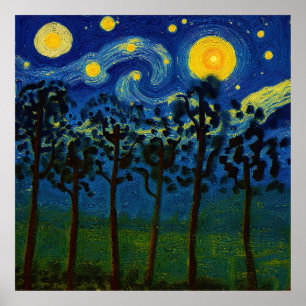 Poster Echos de Forêt de l'Infinité - Un paysage forestie