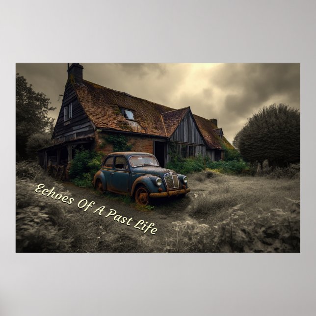 Poster Echos D'Un Passé Concept Espace Liminal Art (Devant)