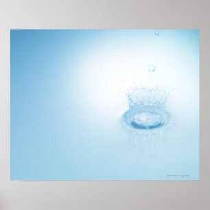 Poster Éclaboussure faite par baisse de l'eau