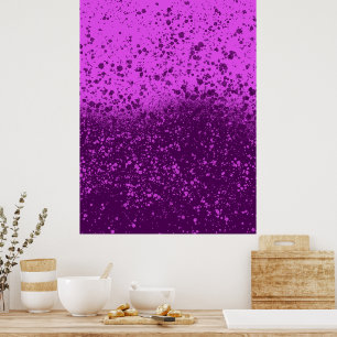 Poster Éclaboussure monochrome violet royal