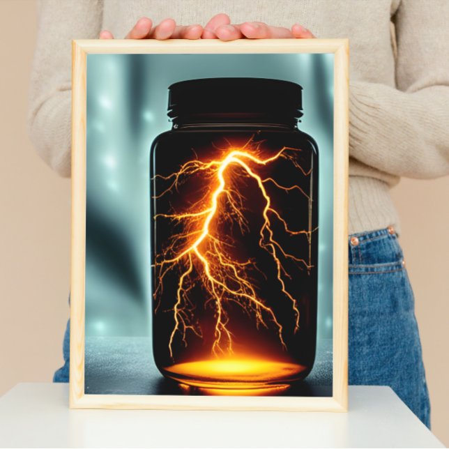 Poster Éclair Dans Un Art numérique À Bouteille (Créateur téléchargé)