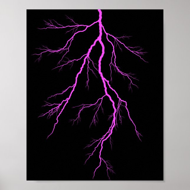 Poster Éclair rose ⚡ ⚡ ⚡ (Devant)