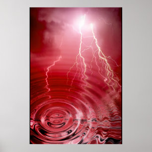 Poster Éclair rouge