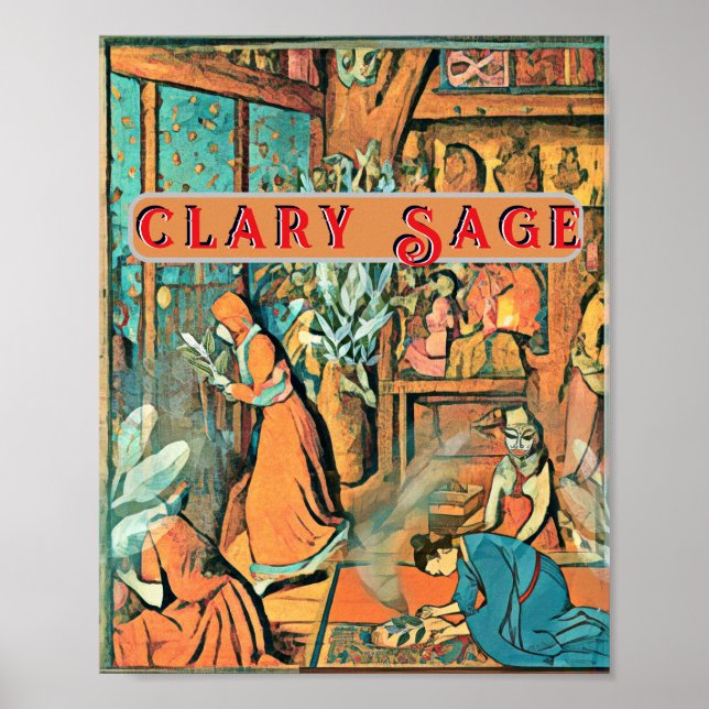 Poster Éclairage avec clary Sage (Devant)