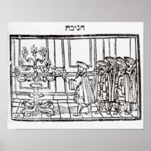 Poster Éclairage de la Menorah