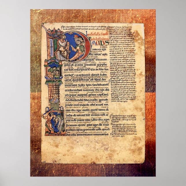Poster Éclairage des épîtres de Saint Paul Renaissance (Devant)