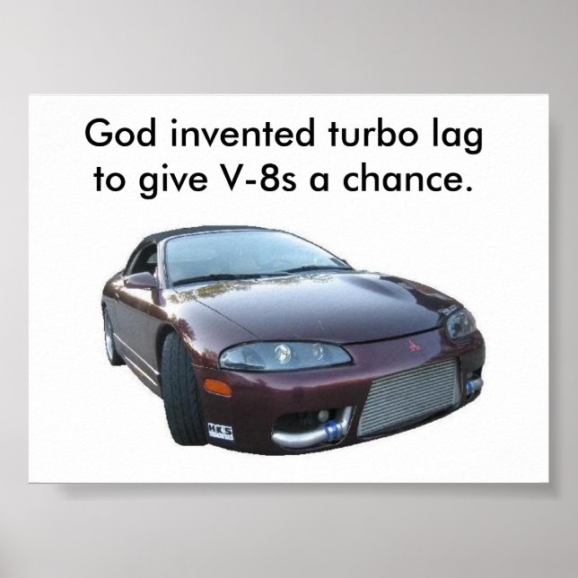 Poster eclipse, Dieu a inventé le décalage turbo pour don (Devant)